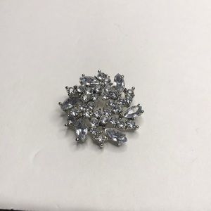 Silver stone Brooch